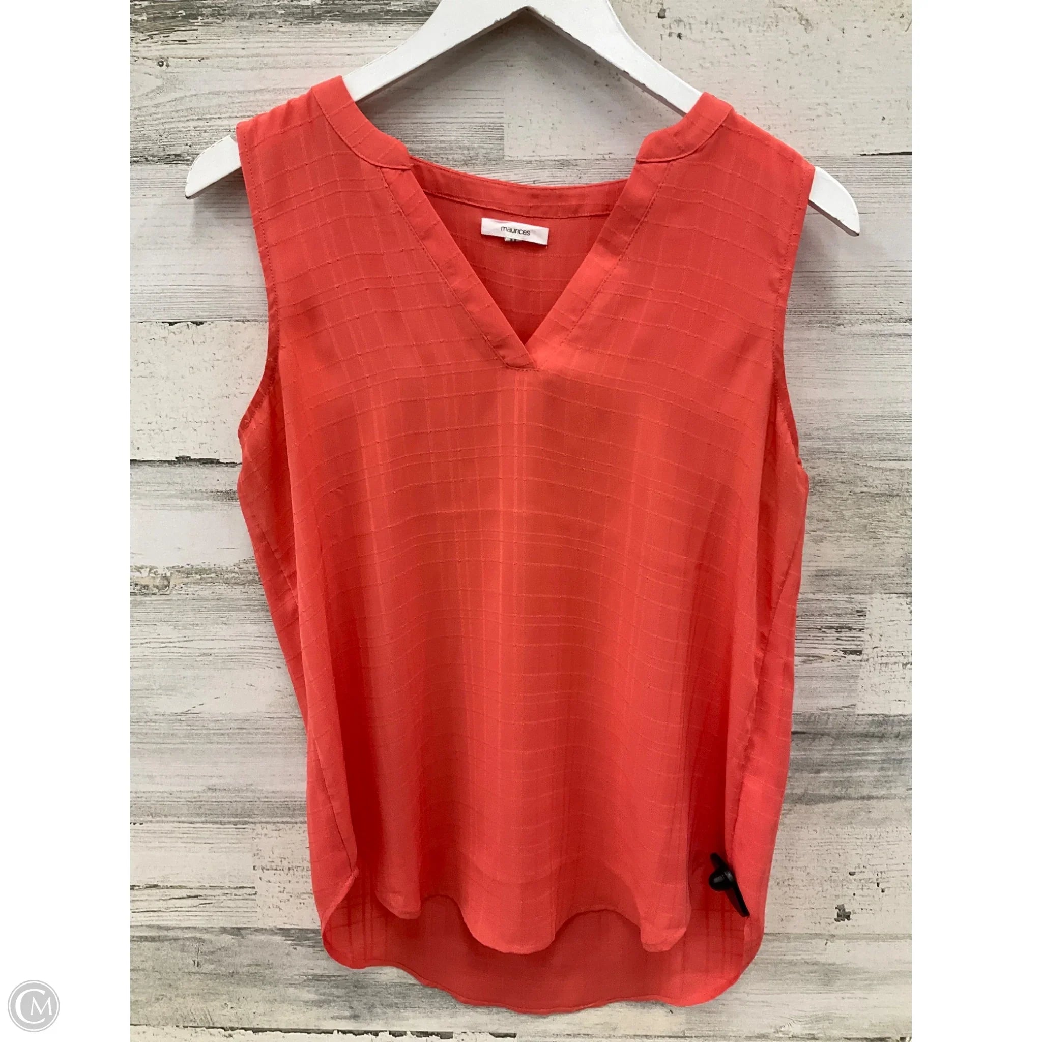 CLOTHES MENTOR MISHAWAKA  INDIANA Top Sleeveless By Maurices In Orange  Size: S