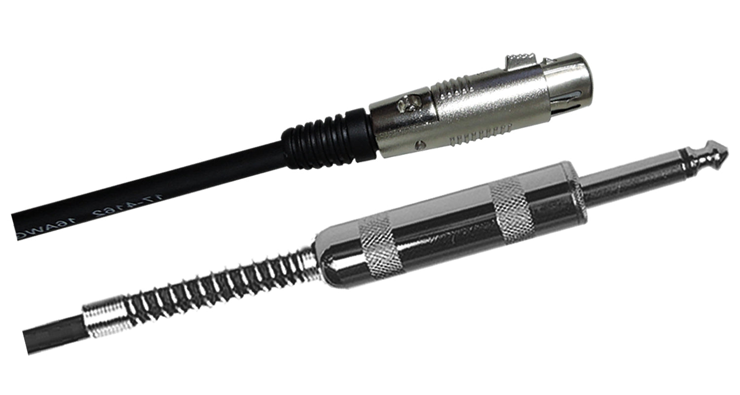 AA ELECTRONICS 16 7103 XLR Female to 1/4 Inch Mono Microphone Cable