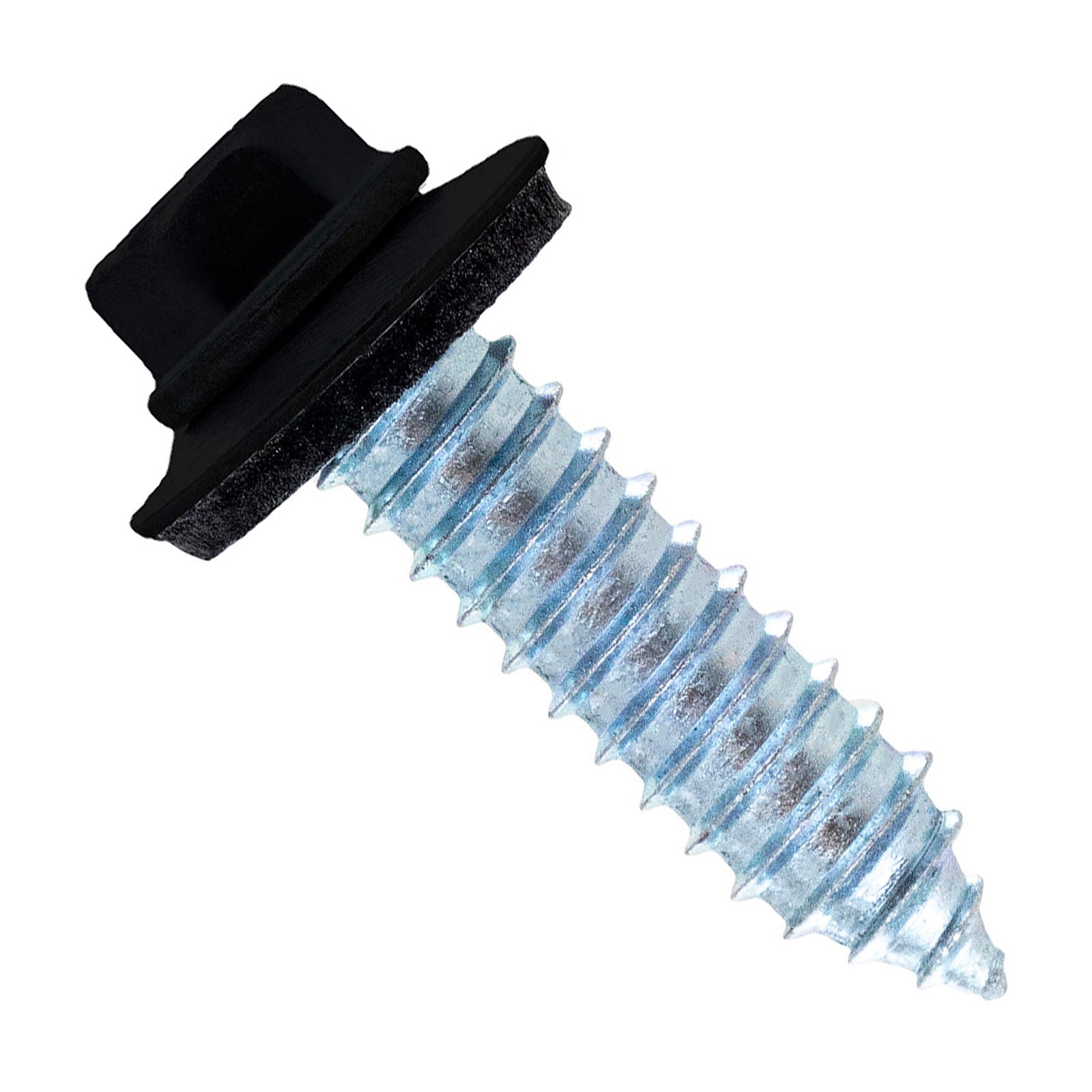 ST FASTENING #17 x 1" Tapping Steelbinder Metal Roofing Screw   Black   Pkg 250