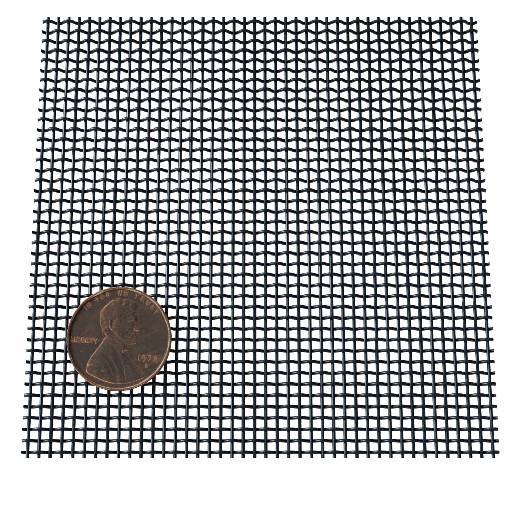 DESIGNS OF DISTINCTION Fine Wire Mesh for Decorative Wire Grilles   20" L x 48" W, Flat Black