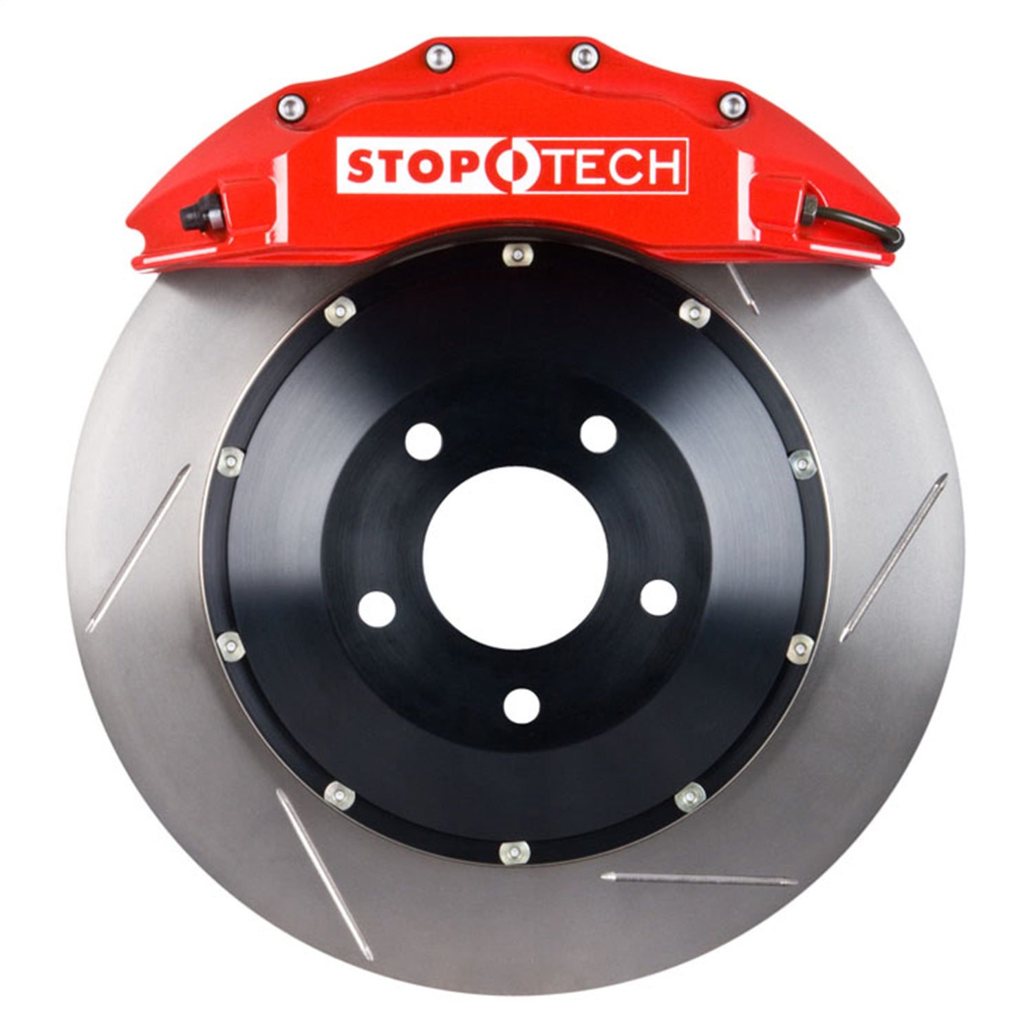 StopTech 83.B33.6800.71 StopTech Big Brake Kit; Red Caliper; Drilled Two Piece Rotor; Front