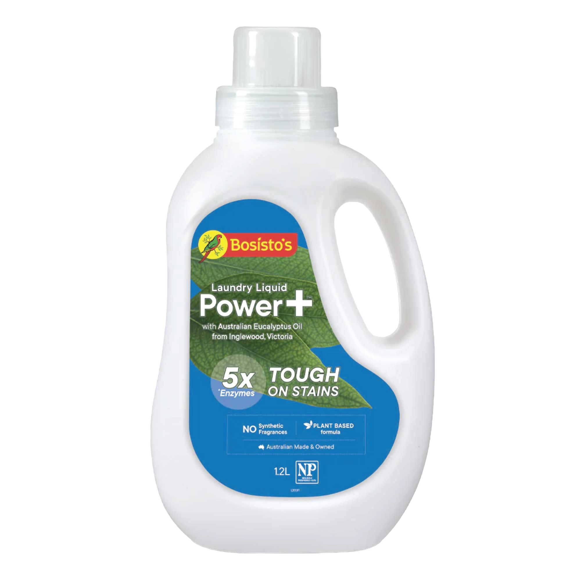 BOSISTO'S 1.2L Power Plus Laundry Liquid Bosistos Eucalyptus Plant Based Washing Detergent