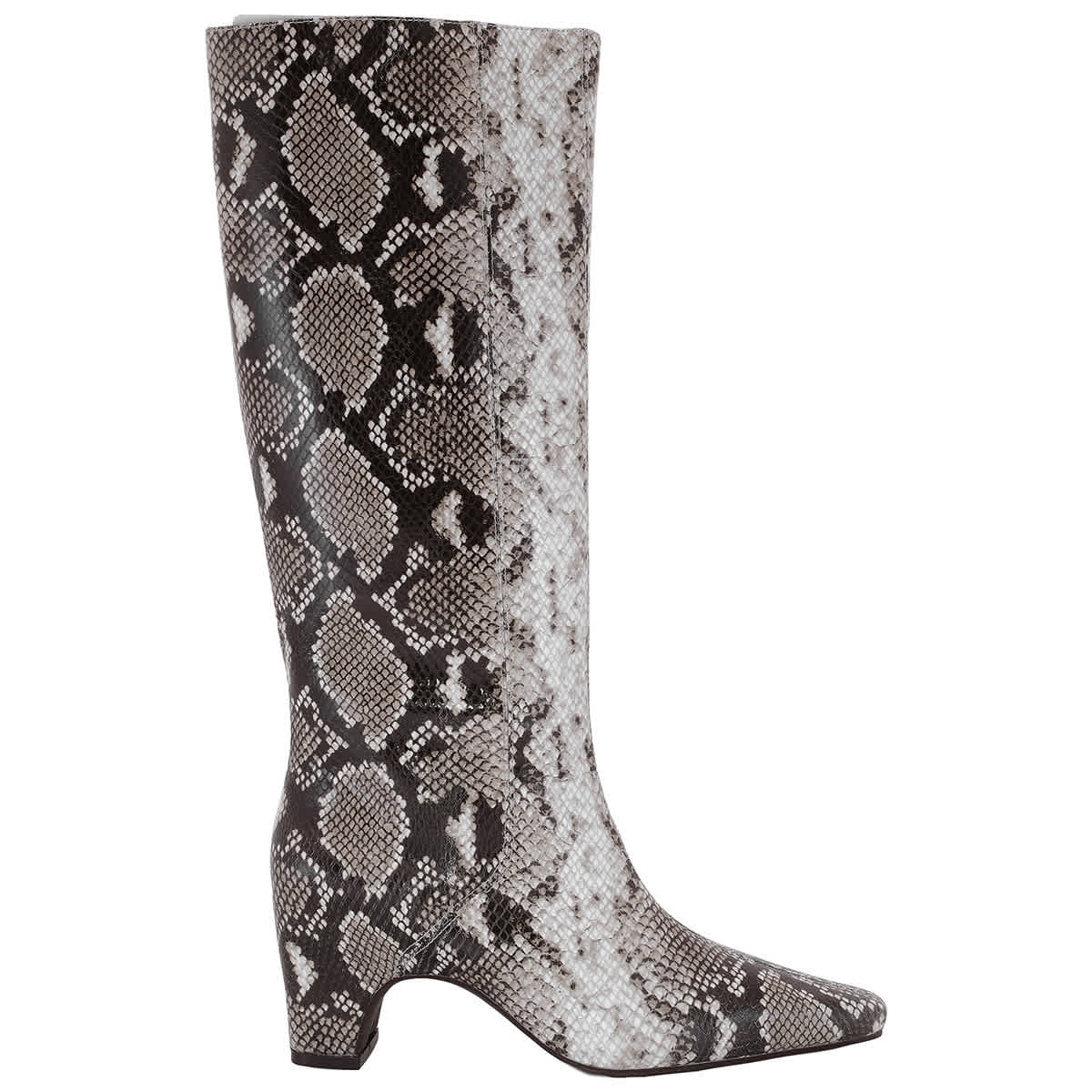 4022 St Agni Python Print Leather High Boots