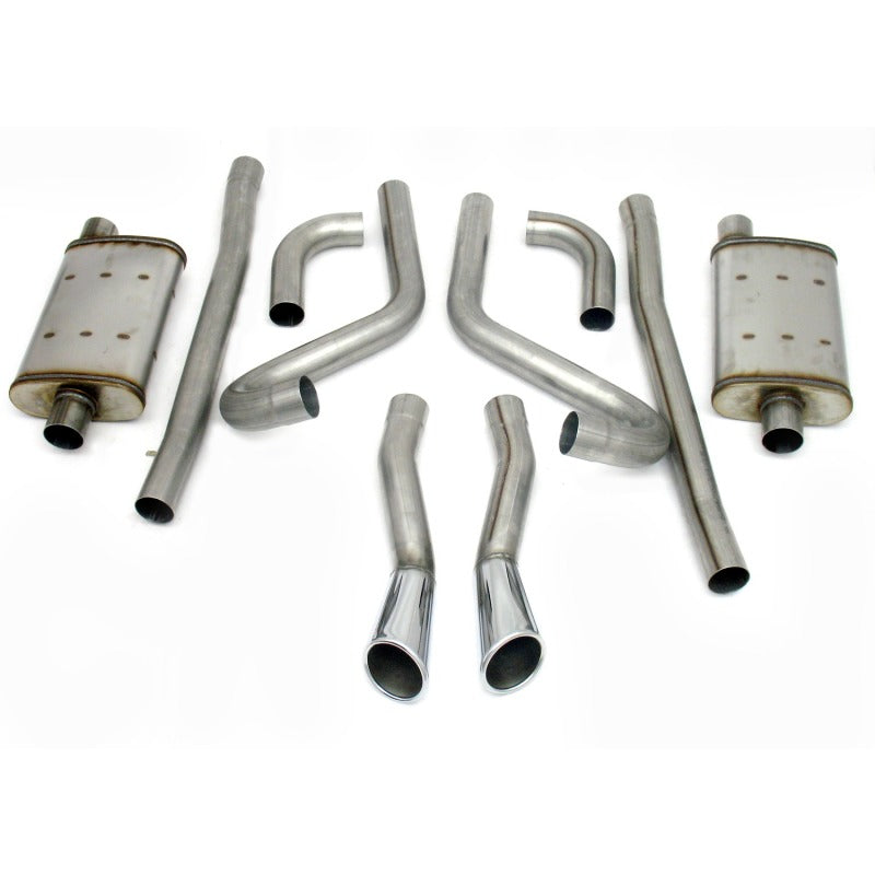 JBA 65 66 Ford Mustang 260 428 409SS Dual Through Rear Valance Header Back Exhaust