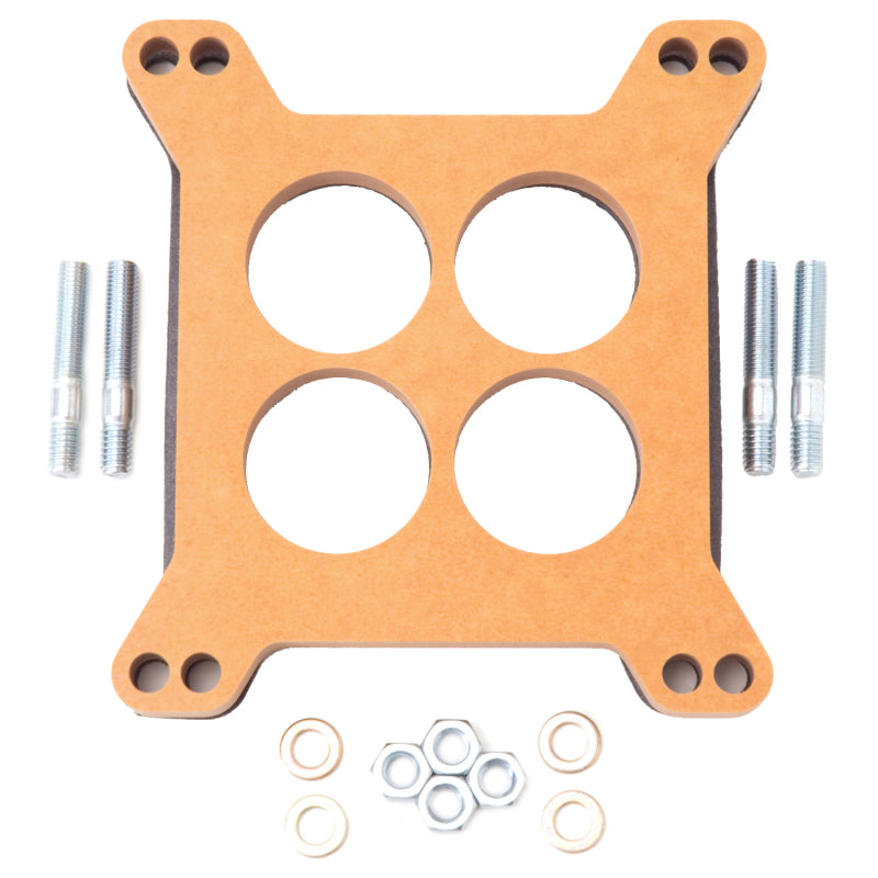 Edelbrock Spacer Carburetor 1/2In Wood Fiber Laminate Four Hole