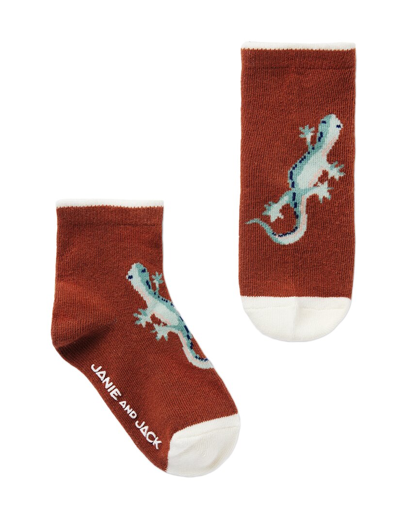 2000 Janie and Jack Pack of 3 Lizard Cactus Icon Socks