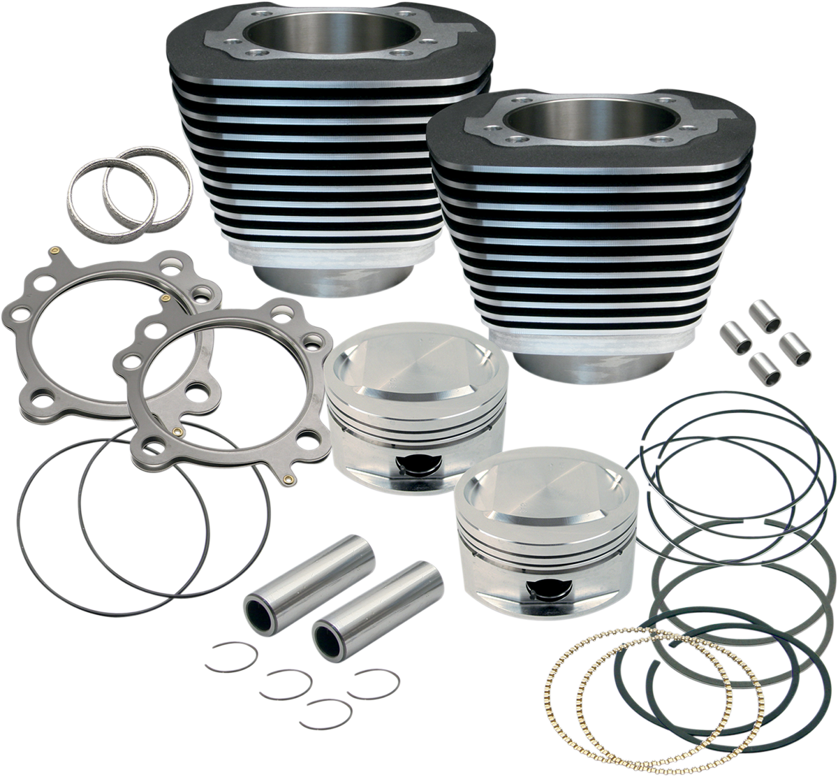 S&S CYCLE 95" Big Bore Cylinder Kit   Twin Cam   Black 910 0204