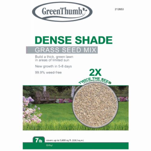 BARENBRUG USA Green Thumb GTSHD7 7 LB Bag of Dense Shade Shady Grass Seed Mix Blend   Quantity of 2