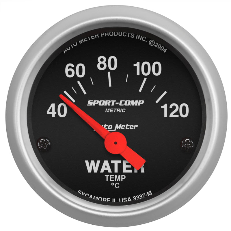 Autometer Sport Comp 52mm 40 120 Degree Short Sweep Electronic Water Temperature Gauge