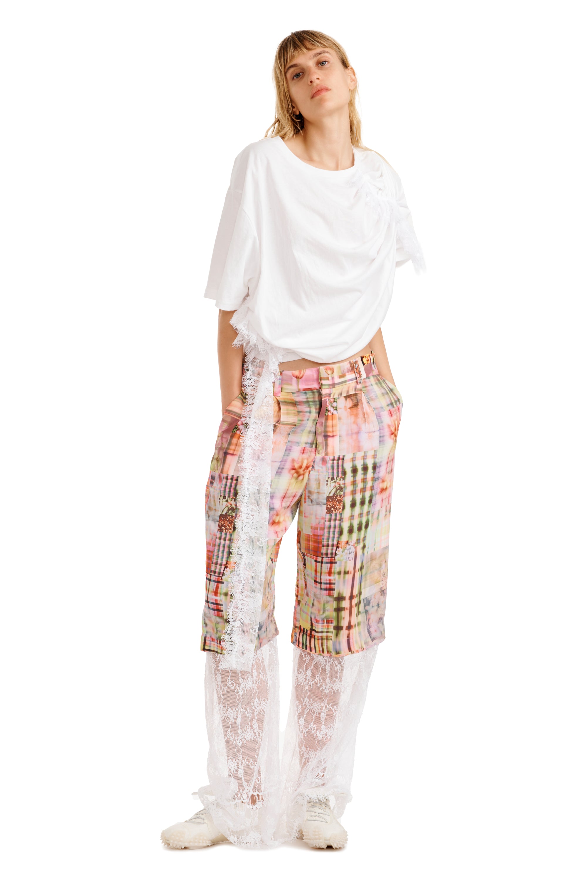 COLLINA STRADA WHITE LACE EVA TEE