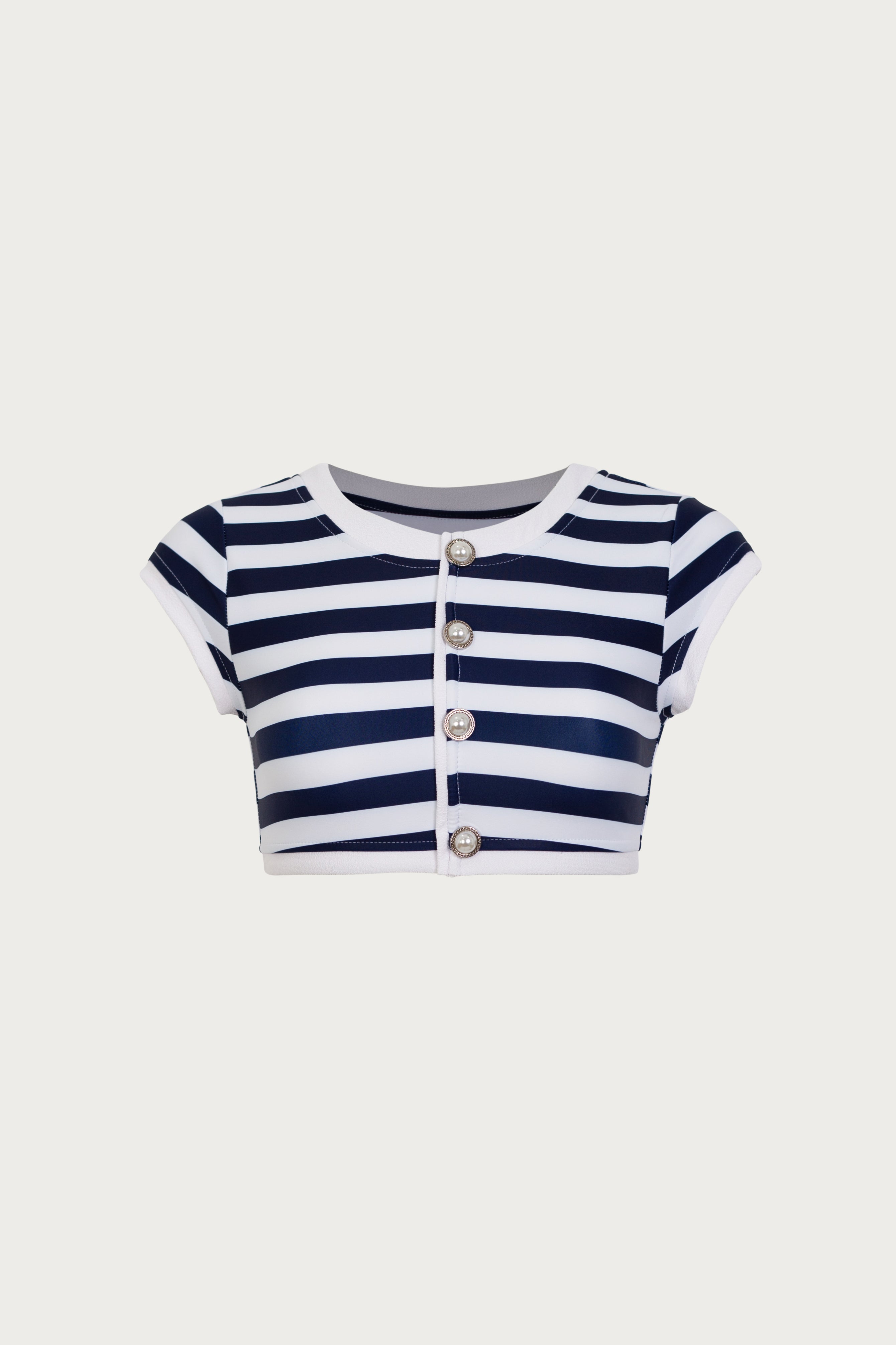 SAME LOS ANGELES The Grace Top (Navy Cream Stripe White)