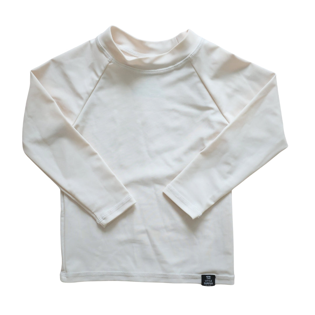 THE LITTLE SURFER DUDE Off white Rashguard