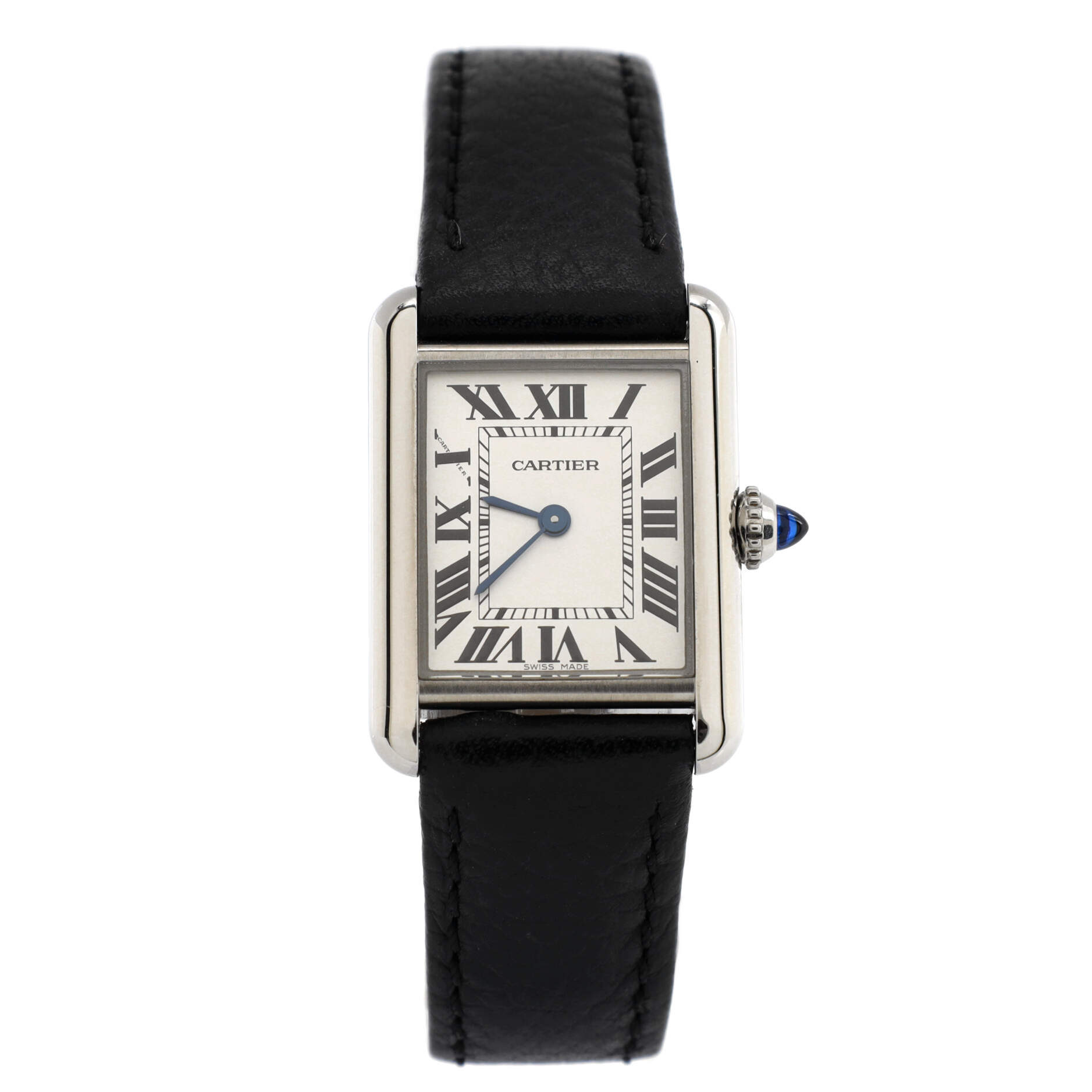 2860 Must de Cartier Tank Quartz Watch Stainless Steel and Leather 22