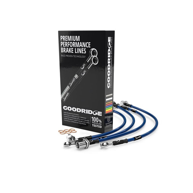 Goodridge 15 18 Ford Focus RS MK3 Phantom Stainless Steel Brake Line Kit   Electric Blue
