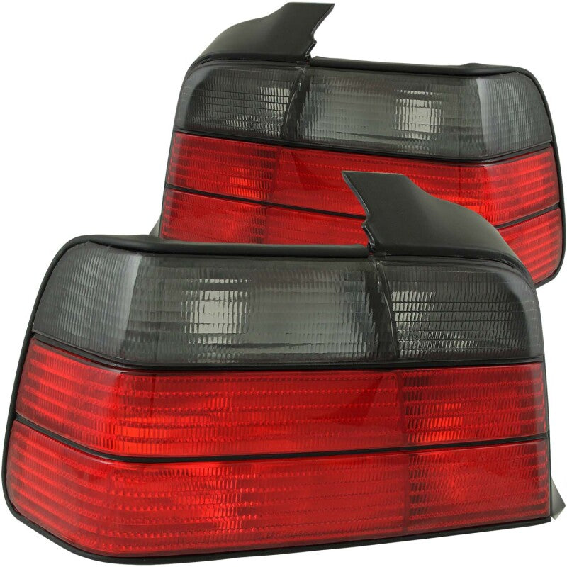 ANZO 1992 1998 BMW 3 Series E36 Sedan Taillights Red/Smoke