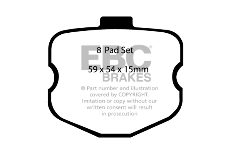 EBC 10 13 Chevrolet Corvette (C6) 6.2 Grand Sport Bluestuff Rear Brake Pads