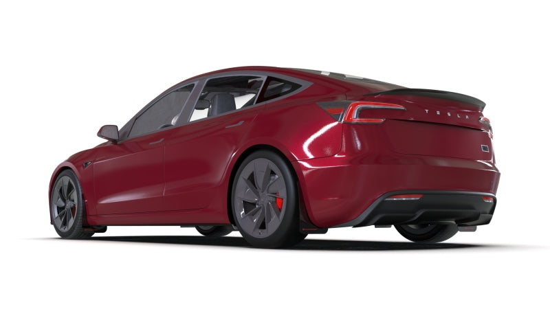 Rally Armor 24 25 Tesla Model 3 Highland Black UR Mud Flap Red Logo