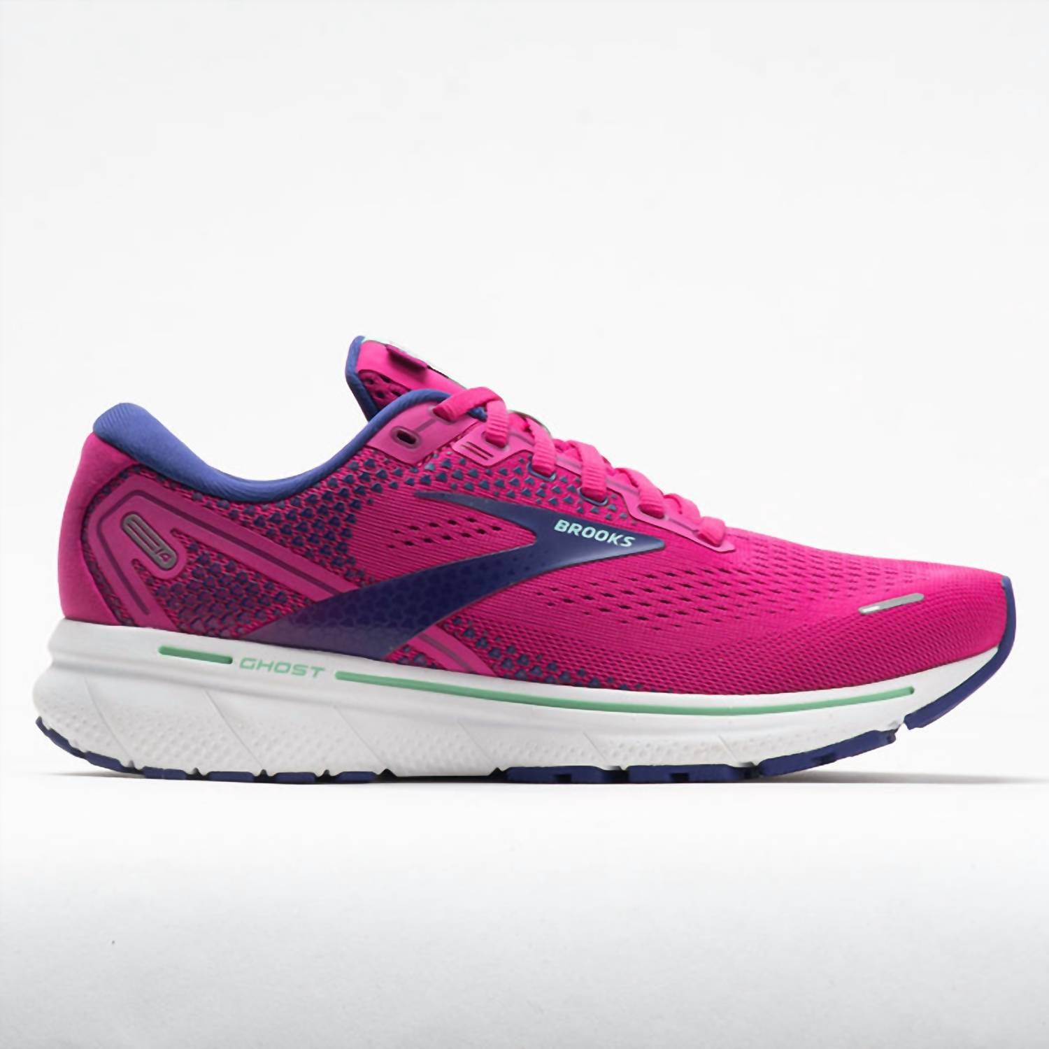 2244 Women's Ghost 14 Road Running Shoes   Medium Width In Fuschia yucca navy