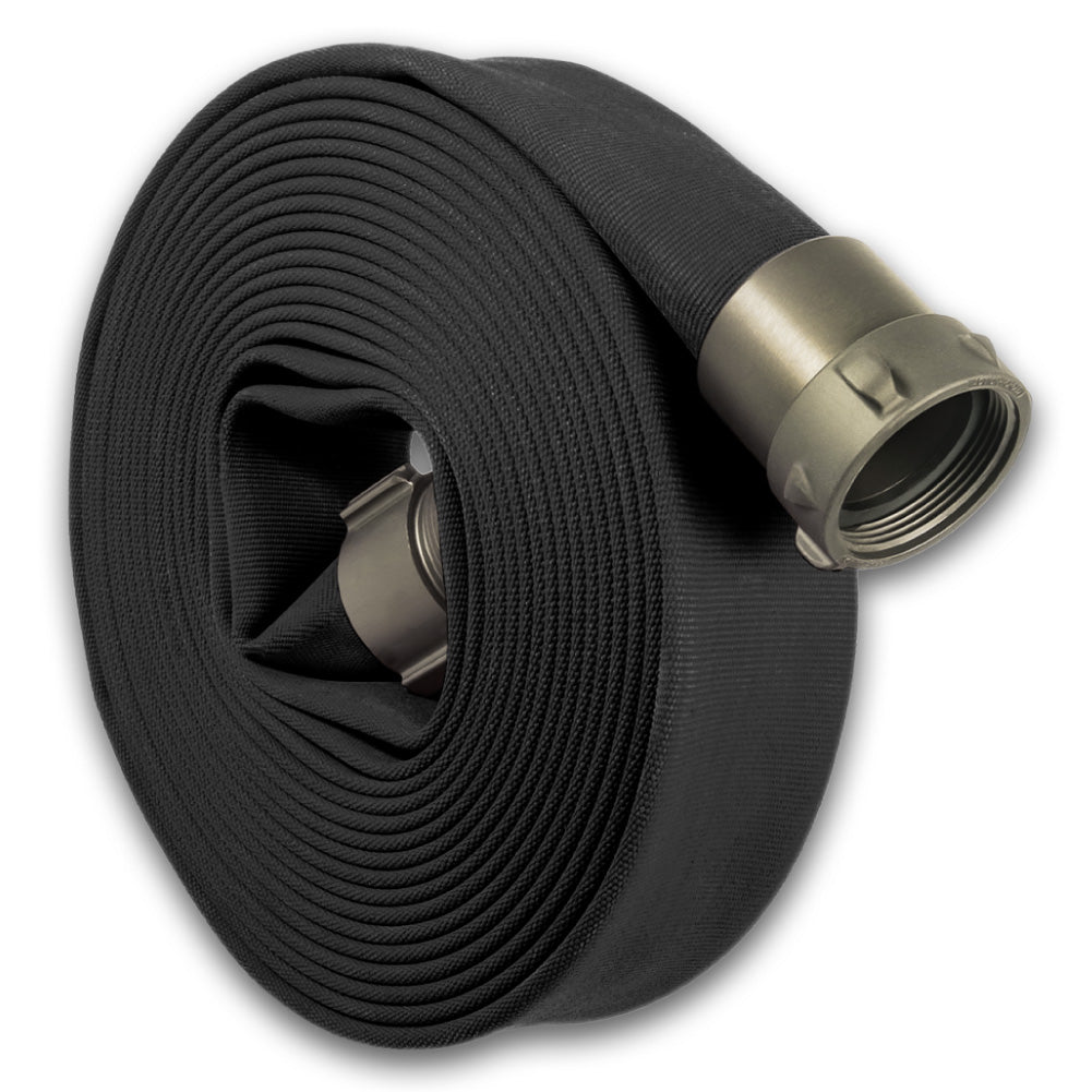 THE FIRE HOSE STORE Black 4" Double Jacket Fire Hose (NPSH) Aluminum