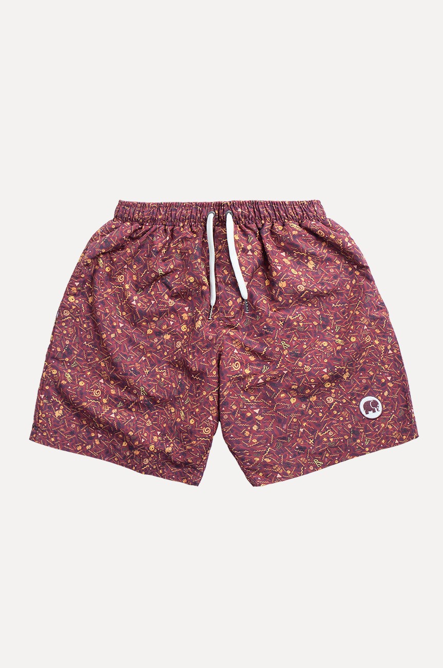TRENDSPLANT Men's Dogtown Swim Shorts Red
