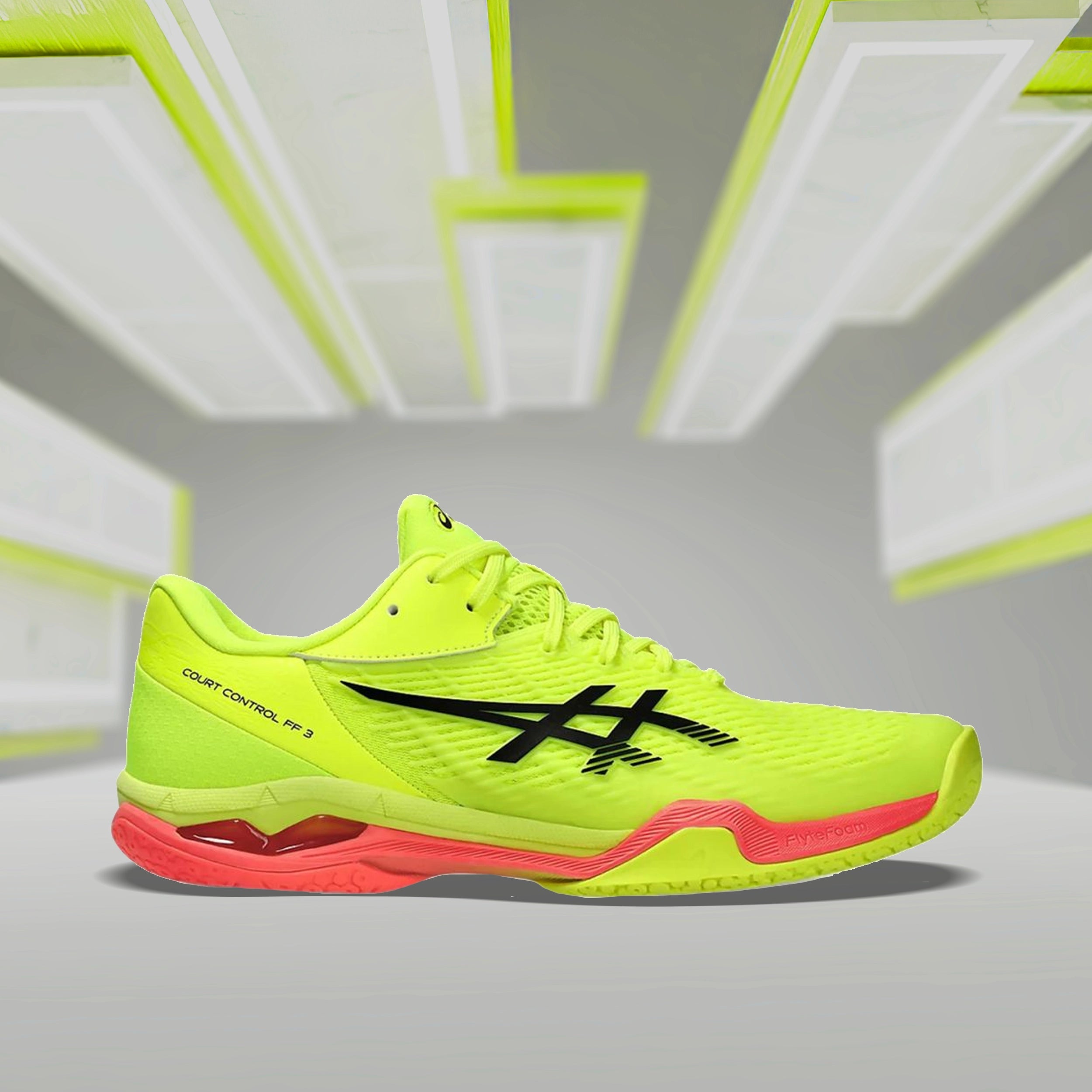Asics Court Control FF3 Paris (Safety Yellow  Black) Badminton Shoes