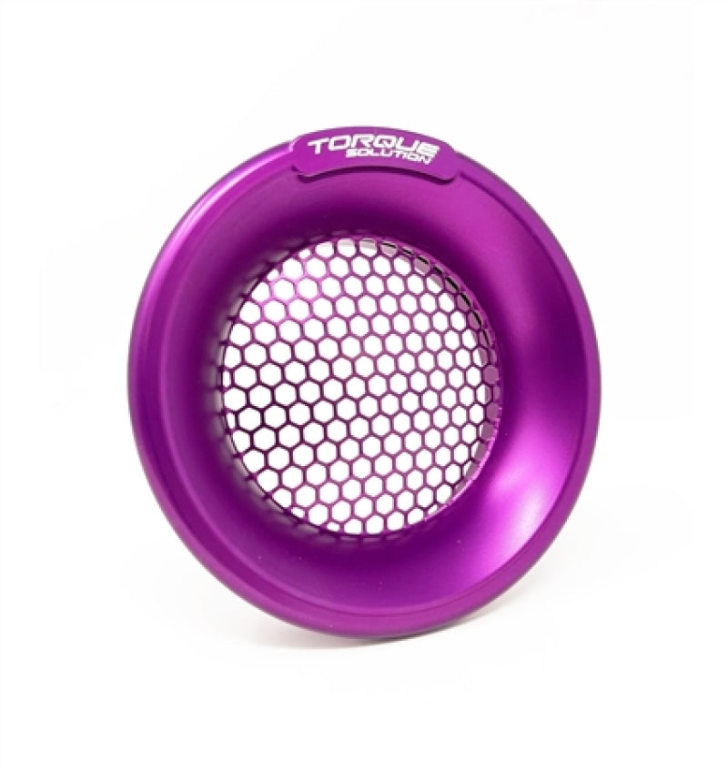 Torque Solution Billet Turbo Velocity Stack Shield For 4in Inlet   Purple   TS VS 740 PR