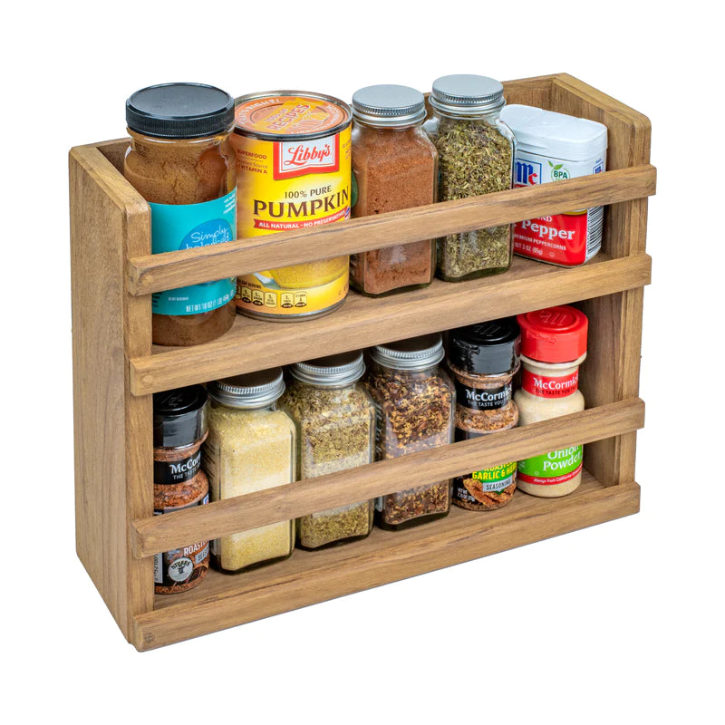 WHITECAP TEAK PRODUCTS Whitecap Teak Two Tier Spice Rack Part 62440