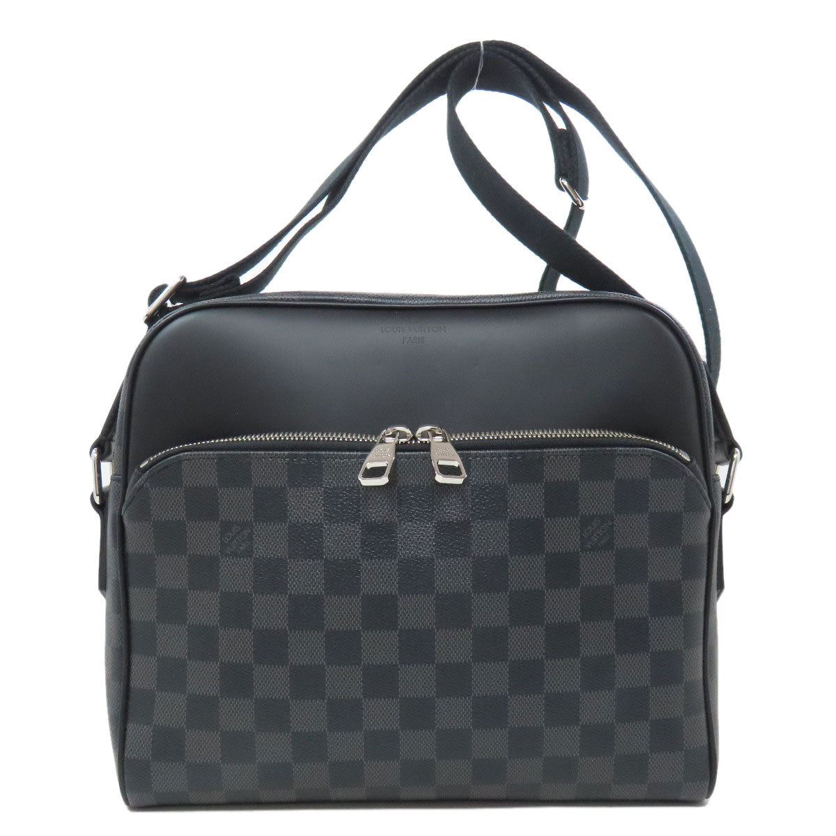 LOUIS VUITTON Shoulder Bag N41408 Damier canvas black Diton PM Women Used Authentic
