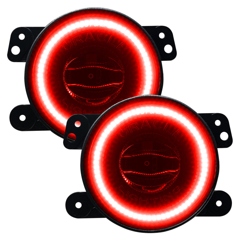 ORACLE LIGHTING Oracle Jeep Wrangler JK/JL/JT High Performance W LED Fog Lights   Red