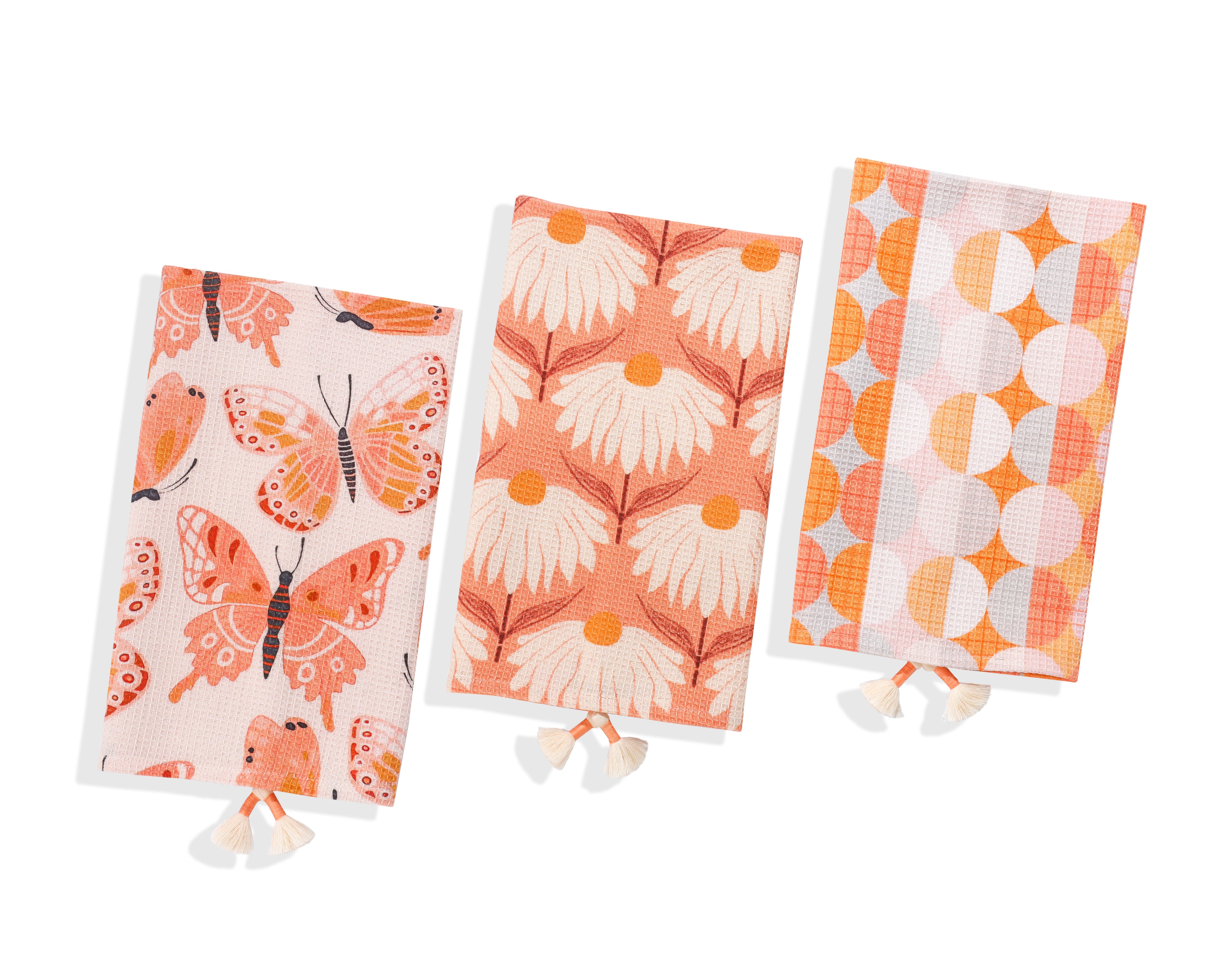 2178 Marigold Flutter Kitchen Towel Set