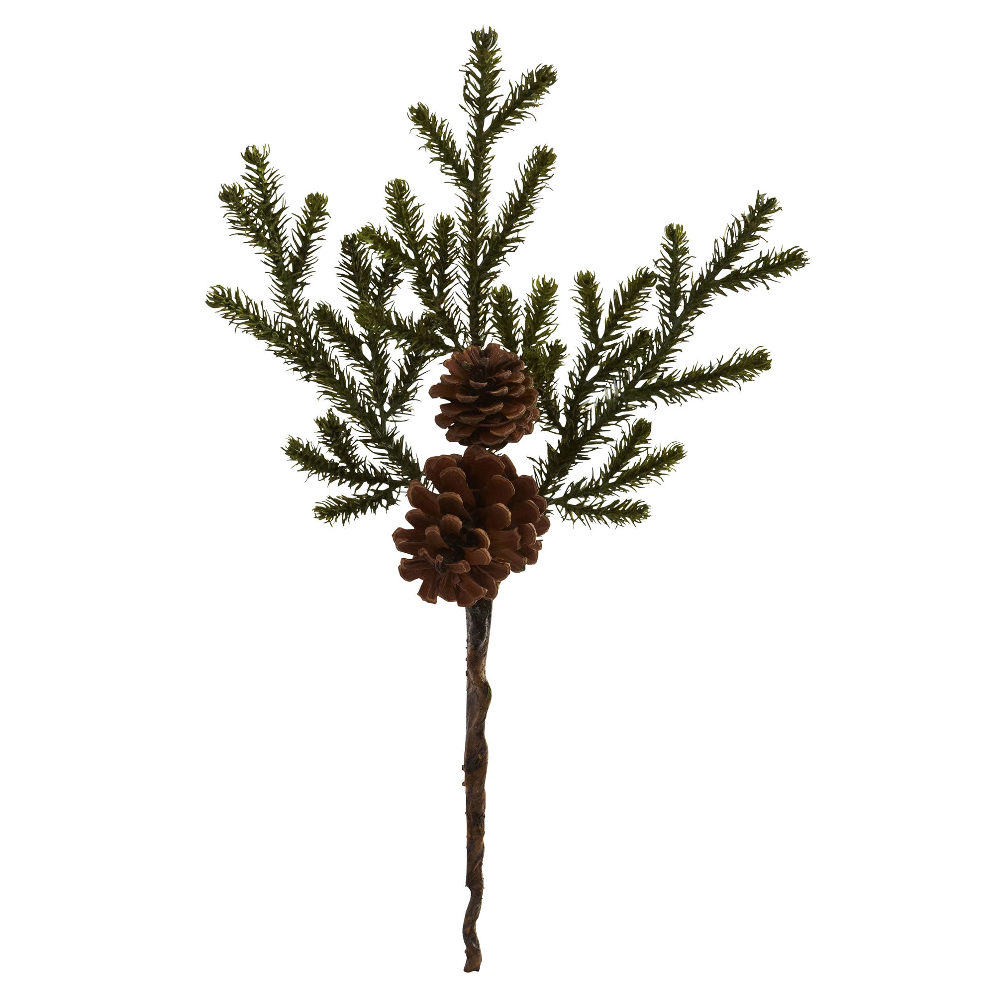 2736 19" Pine & Pinecone Artificial Flower (Set of 12)