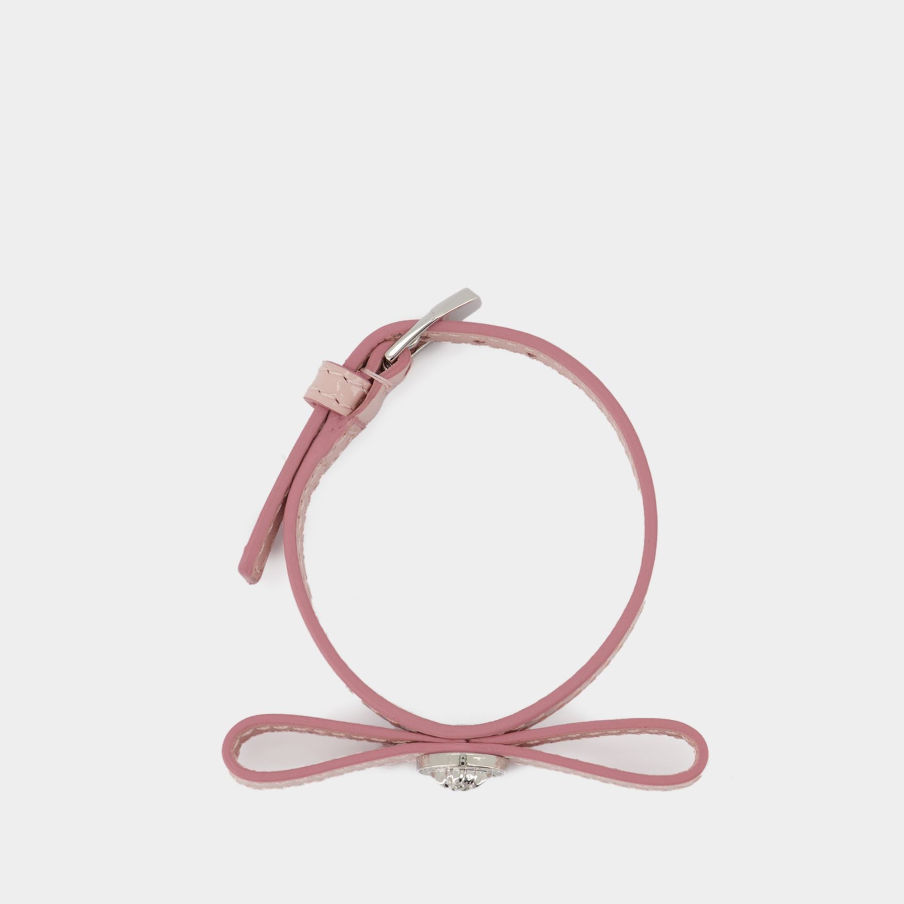 Gianni Ribbon Bracelet   Versace   Leather   Pink