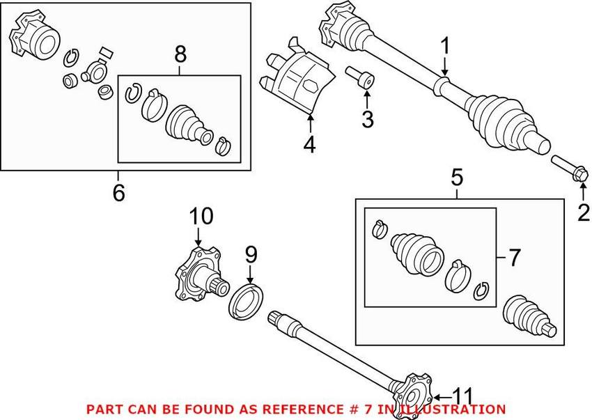 Genuine VW/Audi CV Joint Boot Kit – Front Outer 80A498203