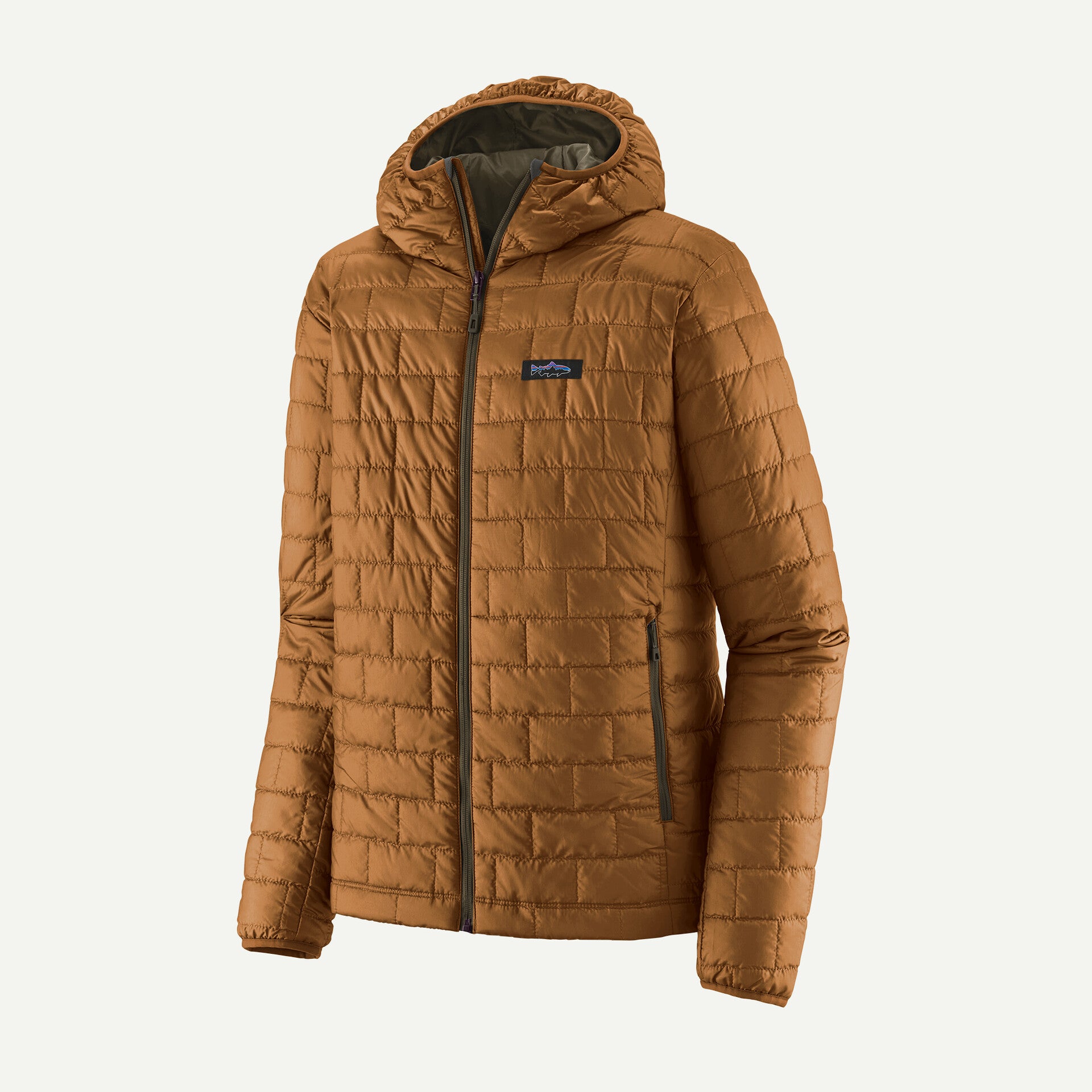 GOLDEN FLY SHOP Patagonia M's Nano Puff Fitz Roy Hoody   Shelter Brown
