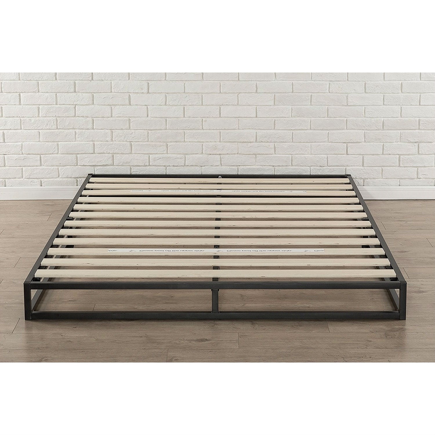 2736 Full size 6 inch Low Profile Metal Platform Bed Frame with Wooden Slats