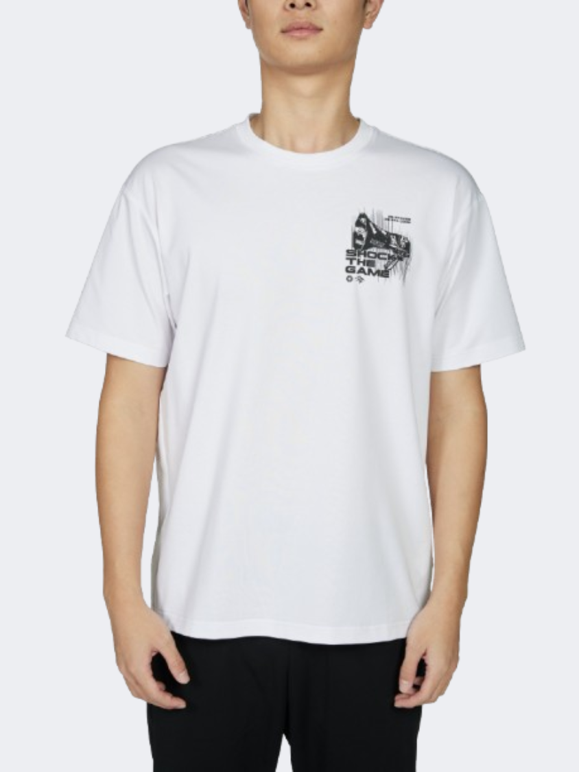 Anta Shock The Game Men Basketball T Shirt White/Blue