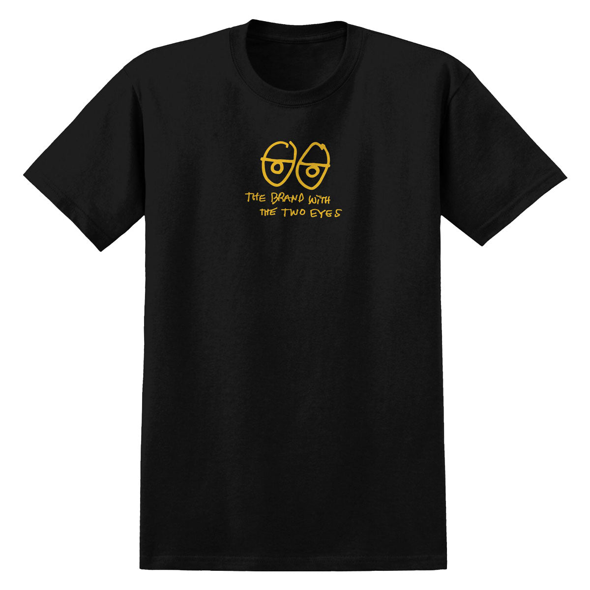Krooked Two Eyes T Shirt   Black Yellow