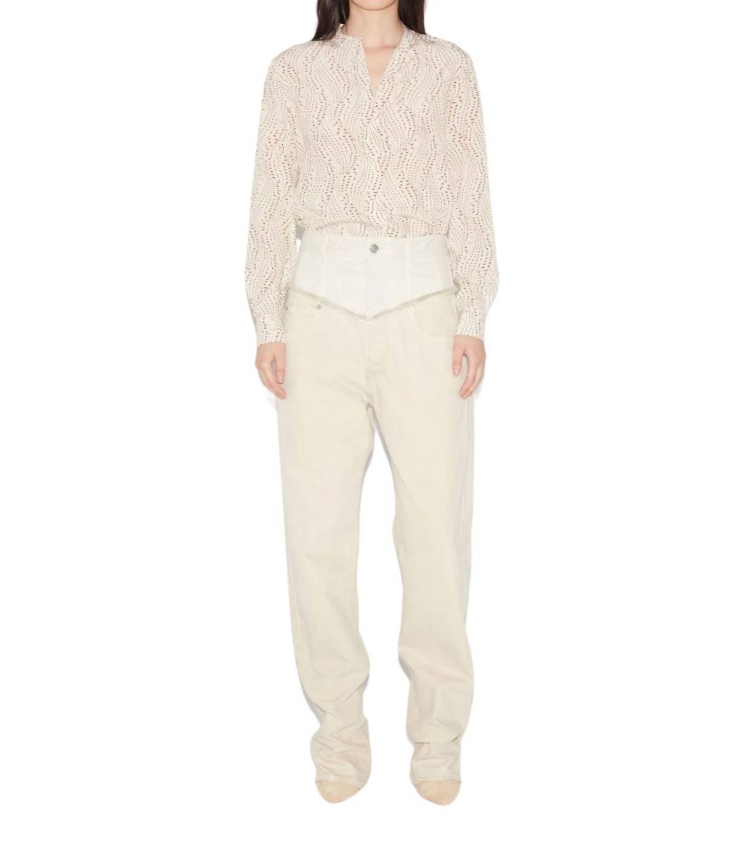 2244 Noemie Jean Pants In Ecru