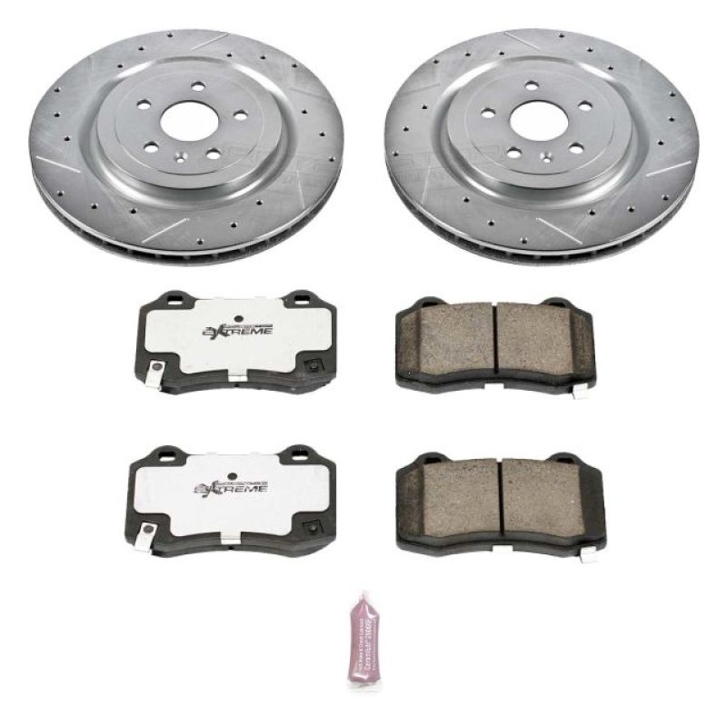 POWERSTOP Power Stop 09 15 Cadillac CTS Rear Z26 Street Warrior Brake Kit