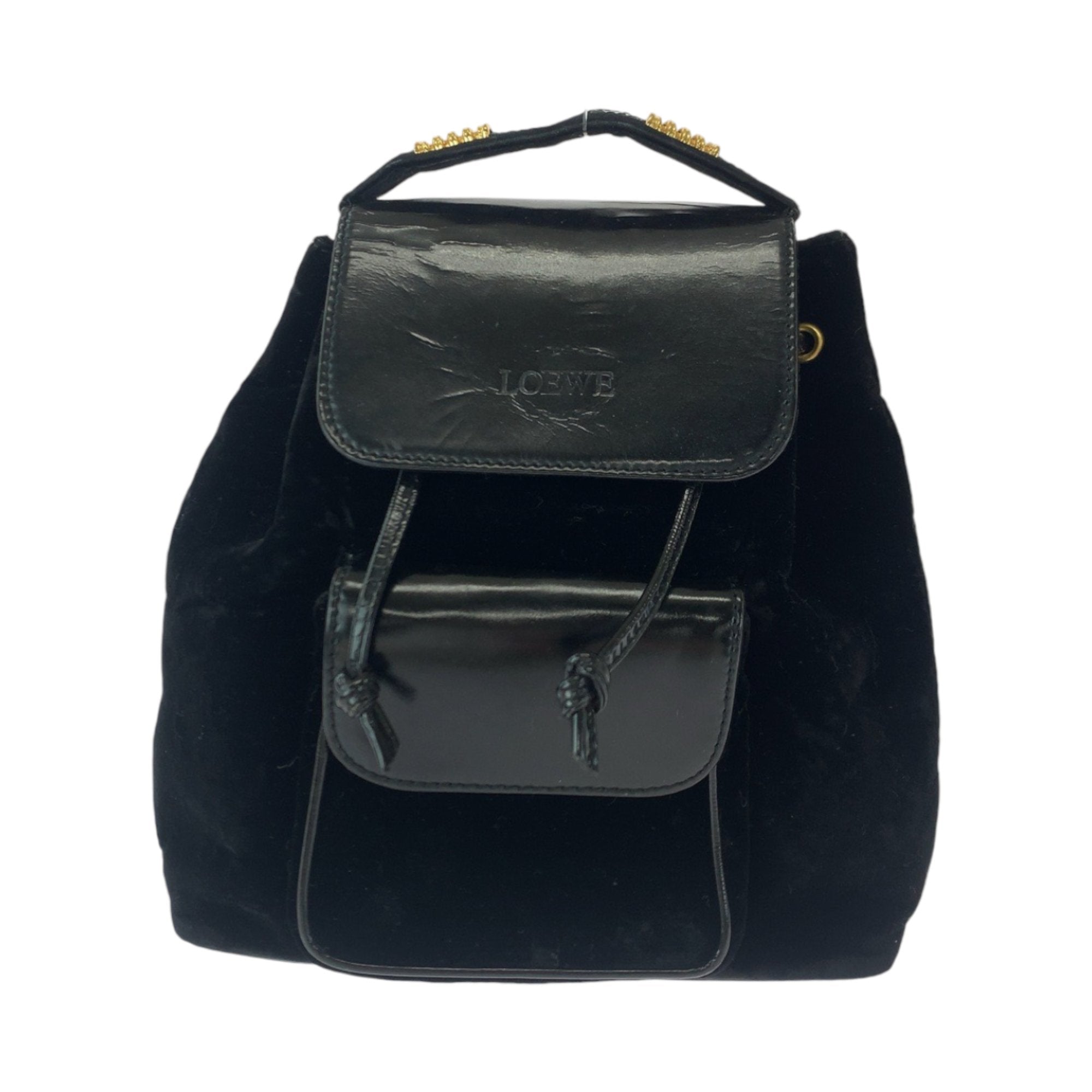 2275 Loewe Patent Leather Suede Backpack (Pre Owned)