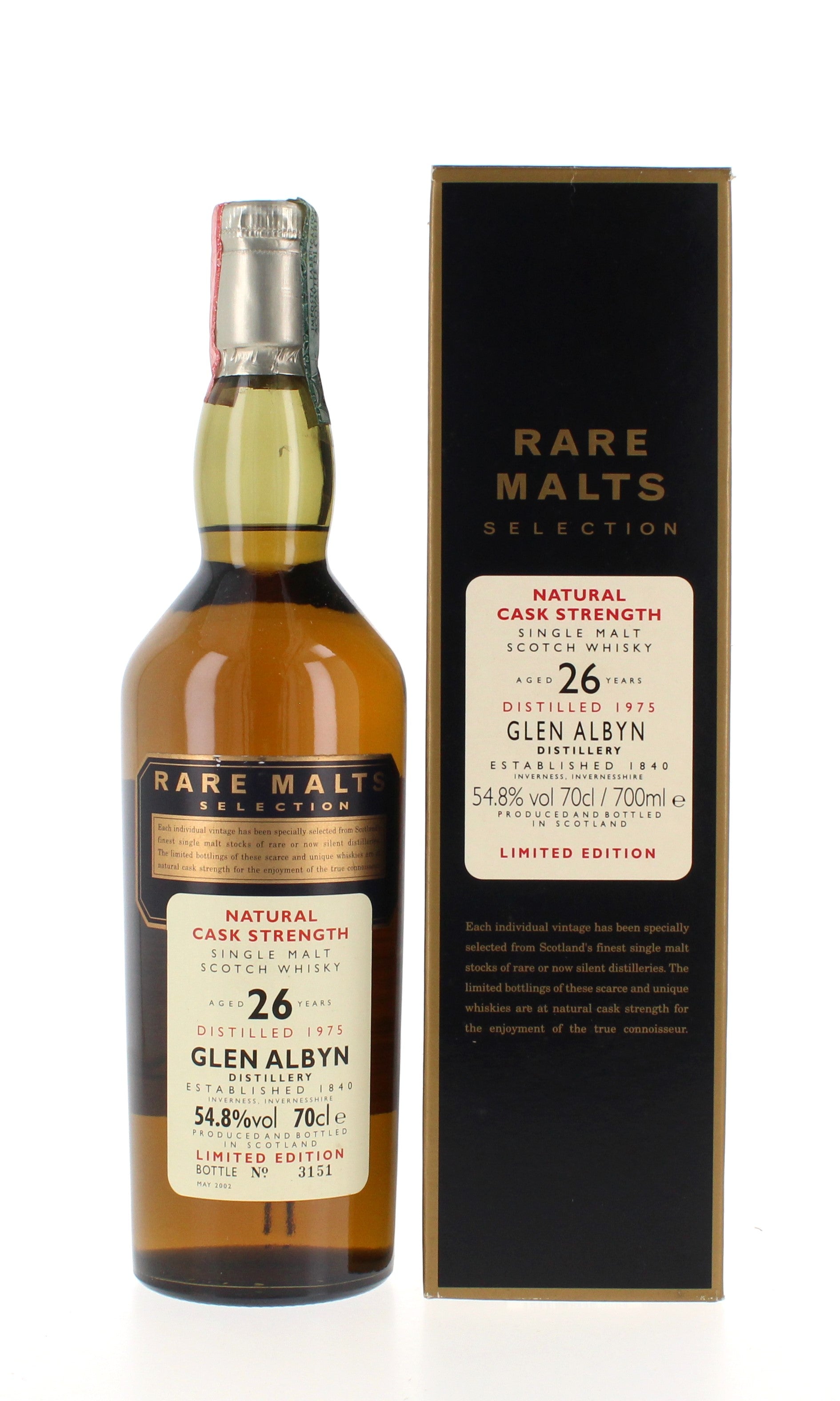 Glen Albyn 26 Year Old 1975 Rare Malts  70cl 54.8%