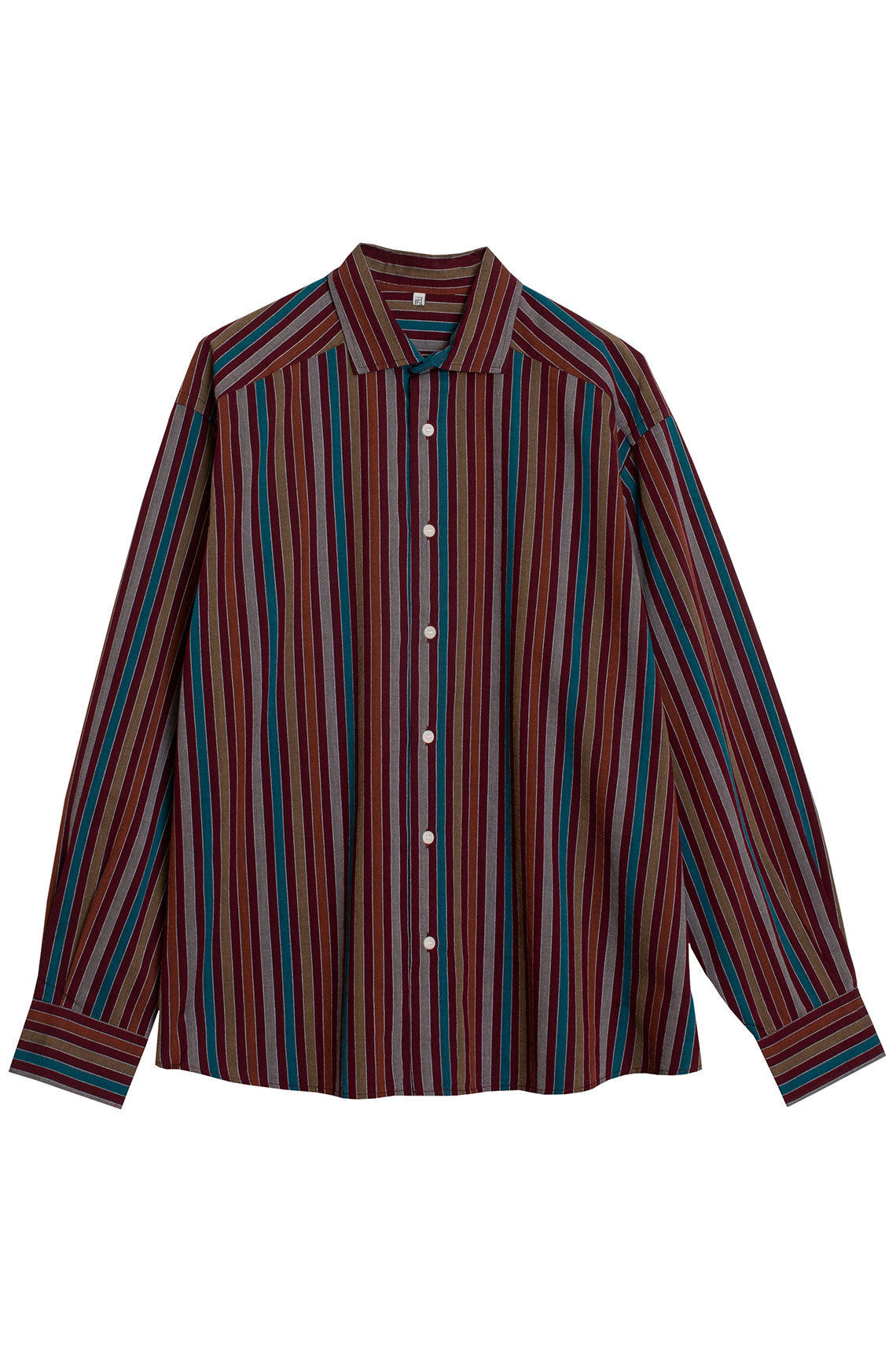 BASERANGE Maroon Stripe Claude Shirt