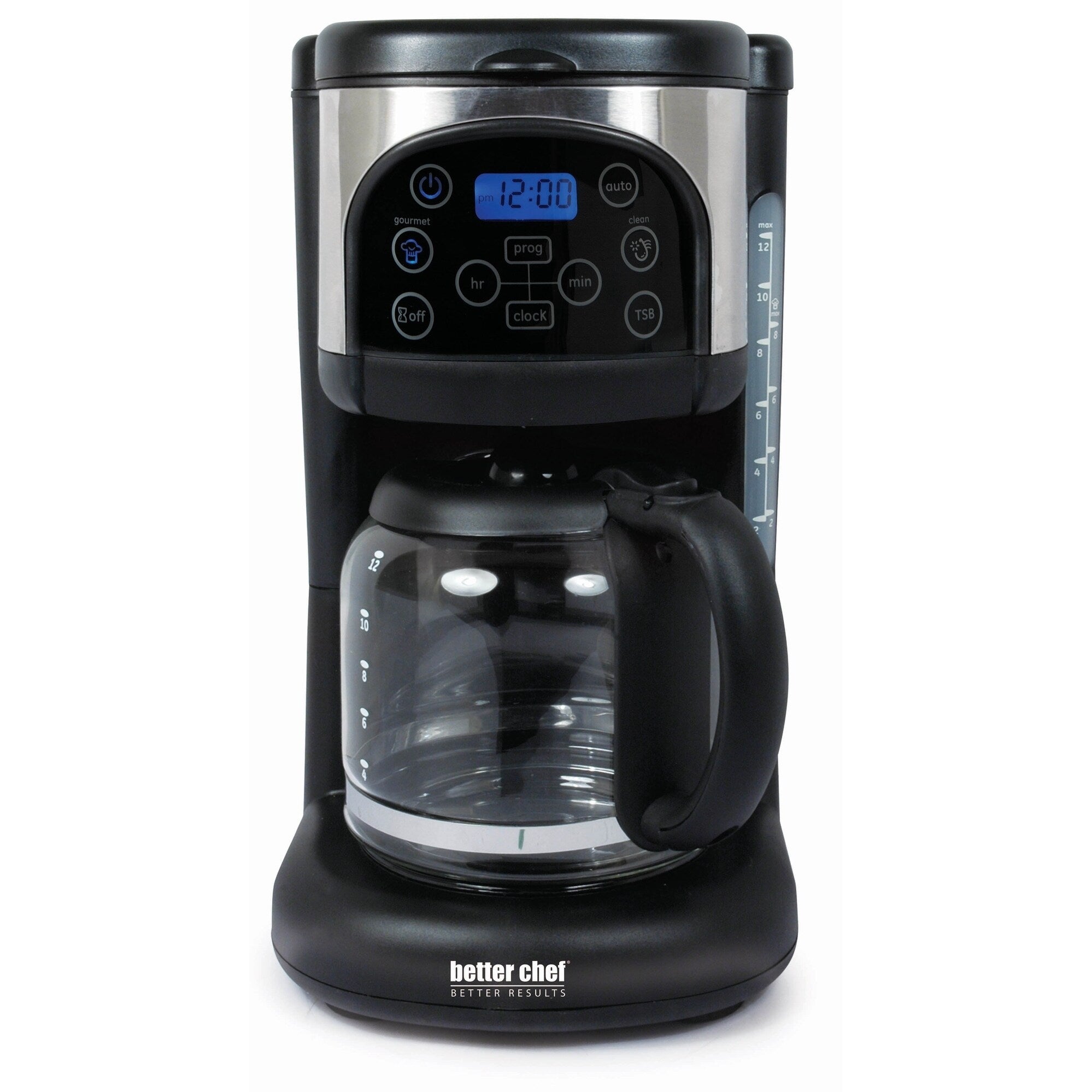 Better Chef IM 129S Ultra Brew Digital 12 Cup Coffee Maker, Black