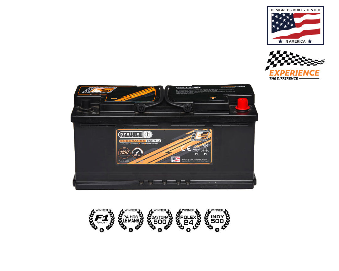 Braille Battery 95R H7 L4 Endurance AGM Battery 1100 CCA   B95R H9 L6