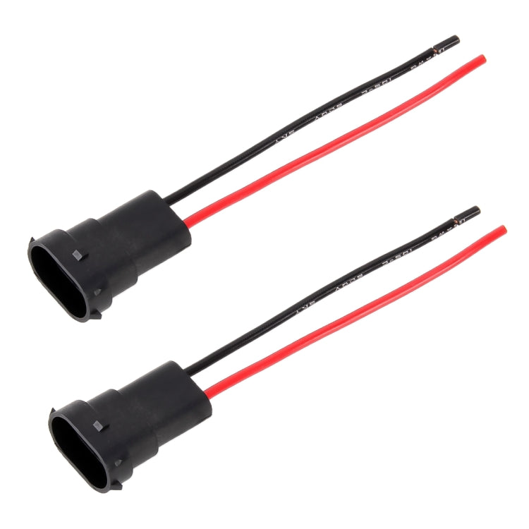 GARSUPPLY 1 Pair H8 / H11 Bulb Holder Base Male Socket with Wire