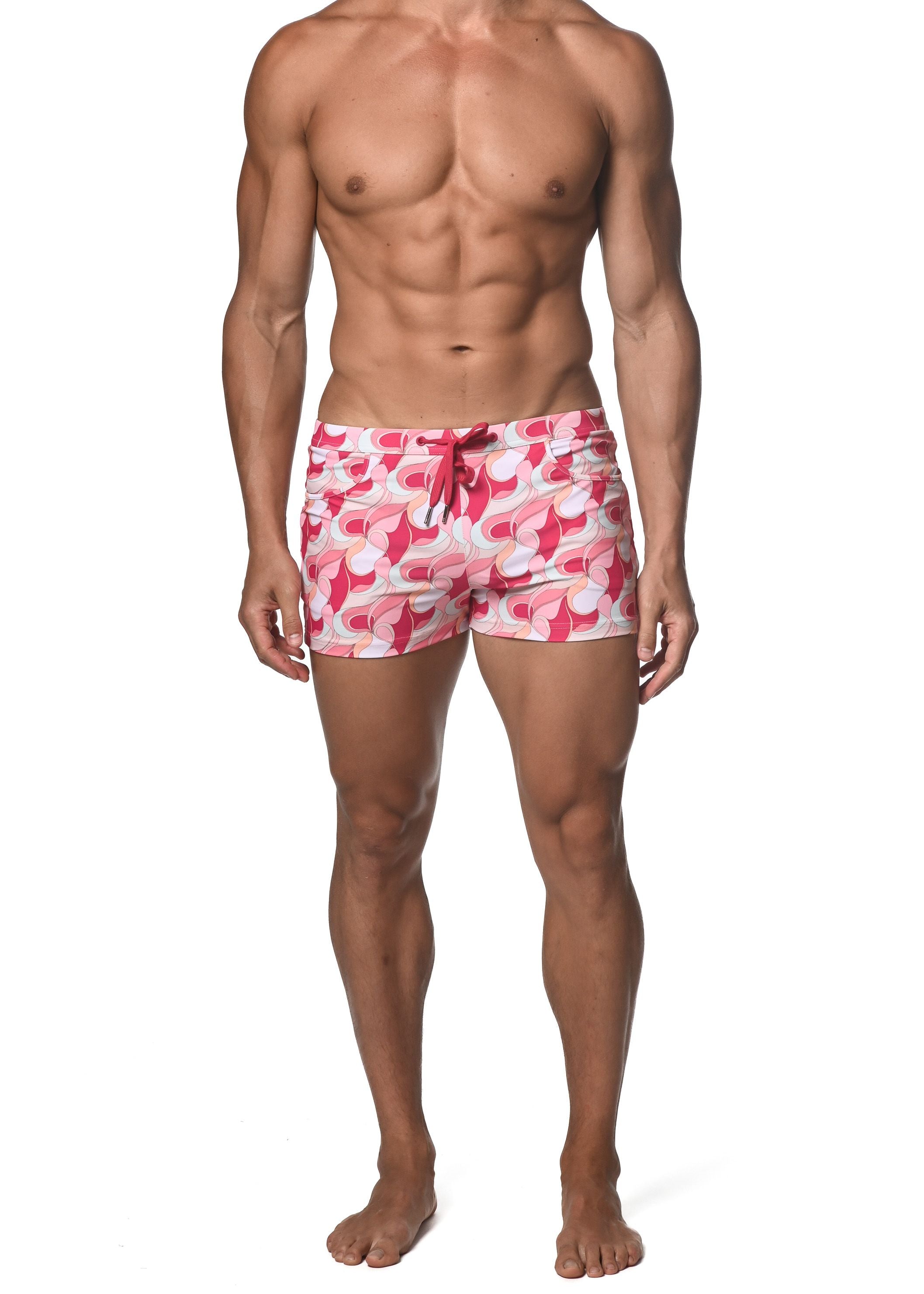 ST33LE BLUSH RASPBERRY SWIRLS COAST SWIM SHORT