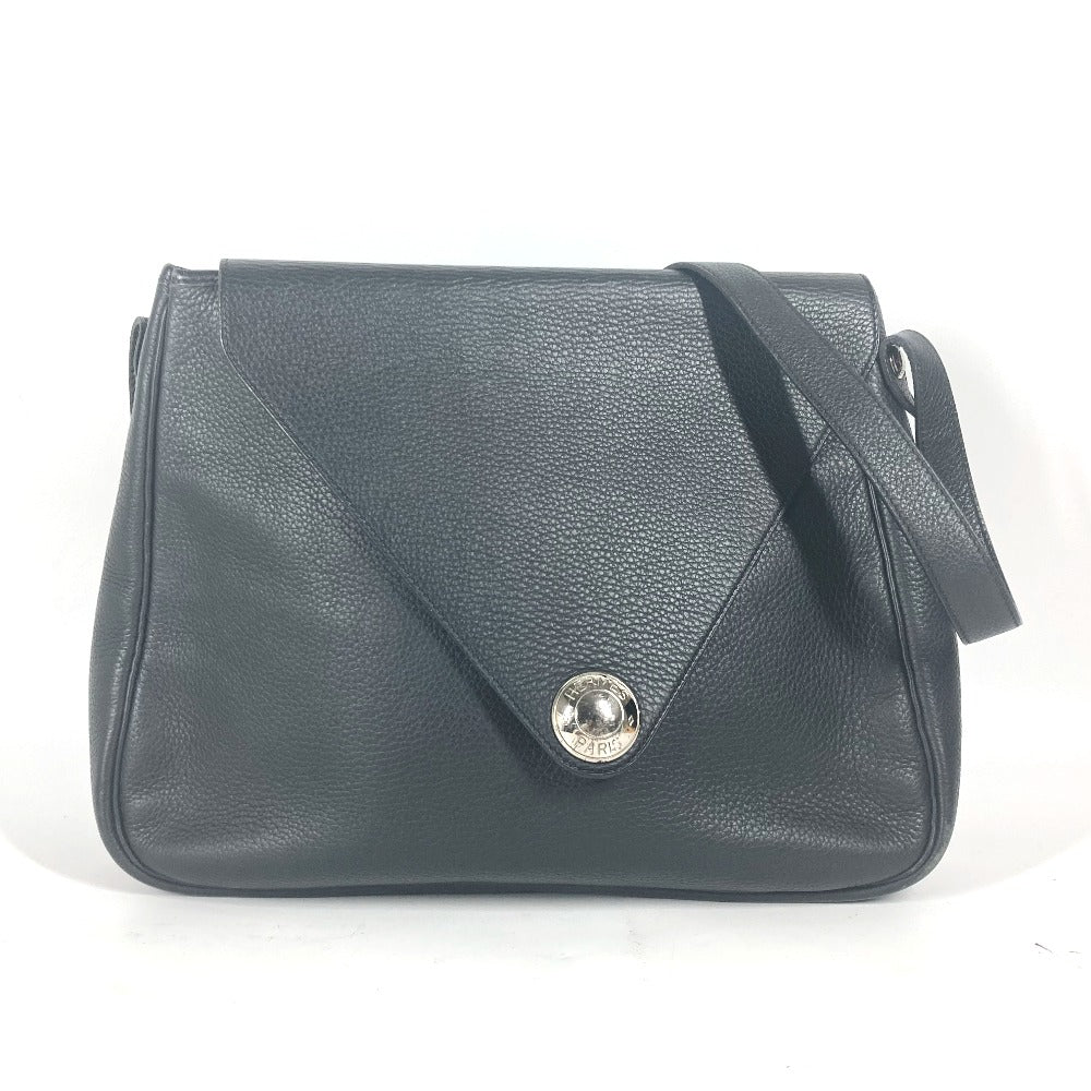 HERMES Shoulder Bag leather black Serie Christine unisex(Unisex) Used Authentic