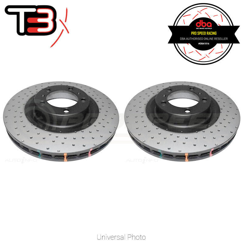DISC BRAKES AUSTRALIA DBA 4000 XD Drilled/Dimpled Rotors PAIR