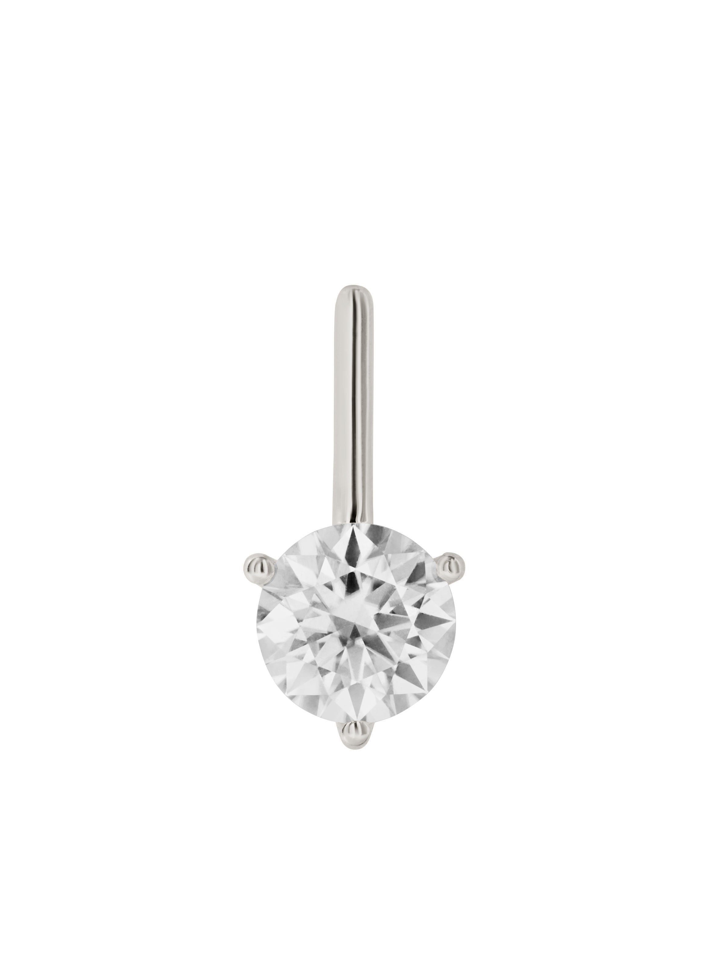 UVO HENDRY  MOISSANITE BAR STUD  SILVER