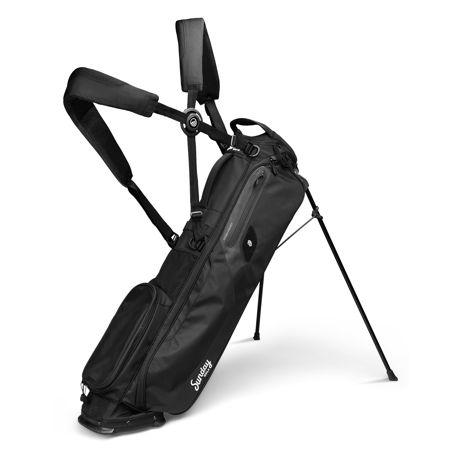 SUNDAY GOLF El Camino   Matte Black Walking Golf Bag